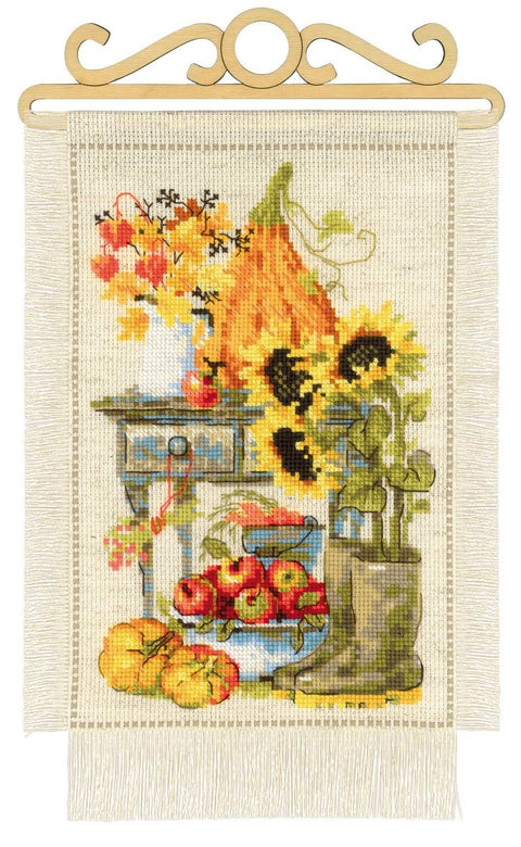 Cottage Garden. Autumn - Cross Stitch Kit from RIOLIS Ref. no.:1657 - Hobby.lt 🇬🇧