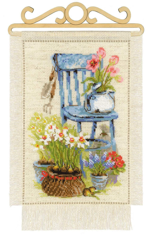 Cottage Garden. Spring - Cross Stitch Kit from RIOLIS Ref. no.:1656 - Hobby.lt 🇬🇧