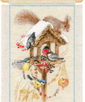 Cottage Garden. Winter cross stitch kit by RIOLIS Ref. no.: 1751 - Hobby.lt 🇬🇧