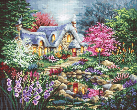 Cottage Pond SLETI915 - Cross Stitch Kit - Hobby.lt 🇬🇧