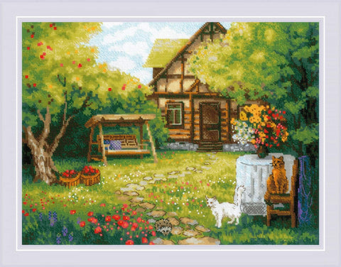 Country House cross stitch kit by RIOLIS Ref. no.: 1845 - Hobby.lt 🇬🇧