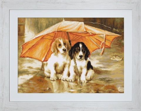 Couple under an Umbrella SG550 - Cross Stitch Kit by Luca - s - Hobby.lt 🇬🇧