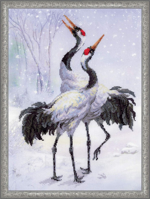 Cranes - Cross Stitch Kit from RIOLIS Ref. no.:0028 PT