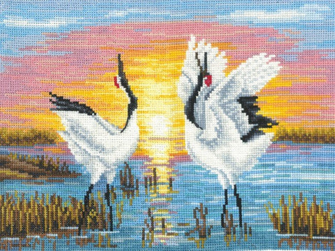 Cranes SANZH - 04 - Cross Stitch Kit by Andriana - Hobby.lt 🇬🇧