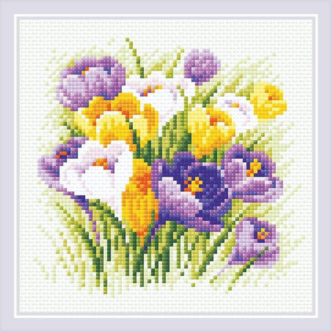 Crocuses diamond mosaic kit by RIOLIS Ref. no.: AM0060 - Hobby.lt 🇬🇧