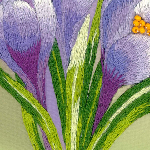 Crocuses. Satin Stitch - Cross Stitch Kit from RIOLIS Ref. no.:0065 PT - Hobby.lt 🇬🇧