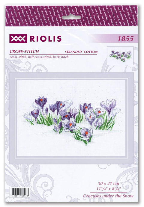 Crocuses under the Snow cross stitch kit by RIOLIS Ref. no.: 1855