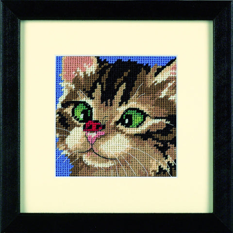 Cross - Eyed Kitty (13 x 13 cm) - Cross Stitch Kit by DIMENSIONS - Hobby.lt 🇬🇧