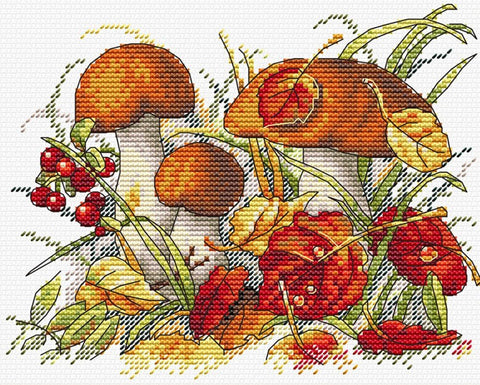 Cross Stitch Kit Autumn Forest Treasures SM - 193 - Hobby.lt 🇬🇧