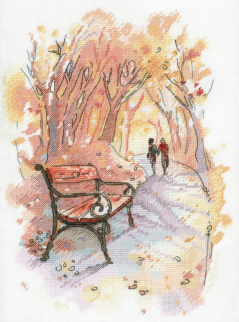 Cross Stitch Kit Autumn Promenade SA-003