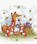 Cross Stitch Kit Autumn Tea SM - 324 - Hobby.lt 🇬🇧