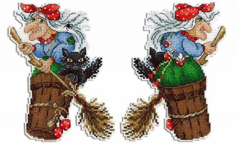 Cross Stitch Kit Baba Yaga Witch SR - 346 - Hobby.lt 🇬🇧