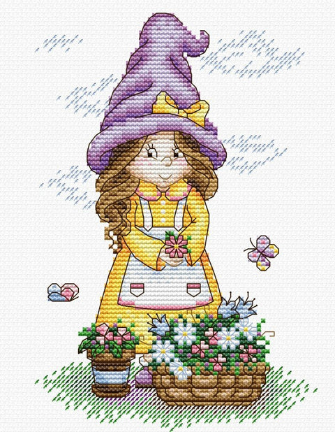 Cross Stitch Kit Beautiful Elf SM - 135 - Hobby.lt 🇬🇧