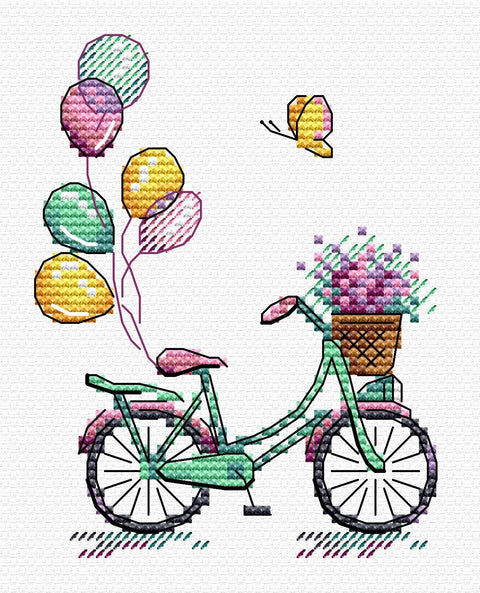 Cross Stitch Kit Bike Ride SM-355