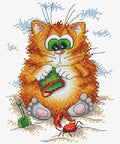 Cross Stitch Kit Cat at the Beach SM - 148 - Hobby.lt 🇬🇧