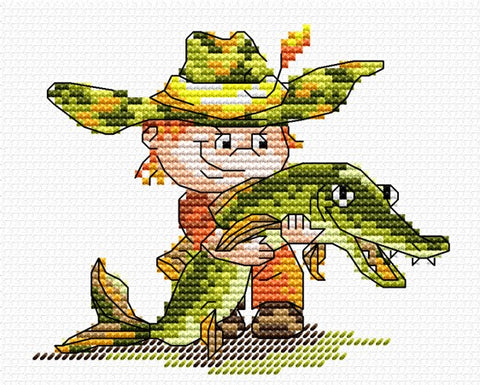 Cross Stitch Kit Catched the Fish SM-035