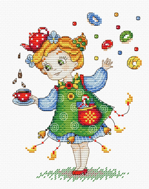 Cross Stitch Kit Celebration Tea SM-147