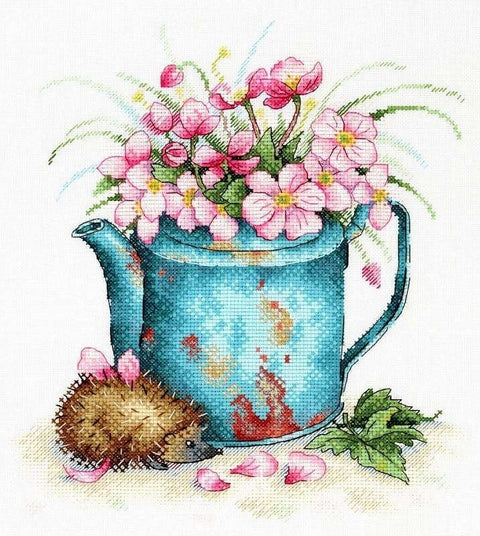 Cross Stitch Kit Charming Hedgehog SA - 023 - Hobby.lt 🇬🇧