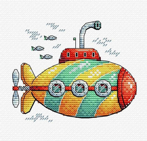 Cross Stitch Kit Cheerful Diving SM-378