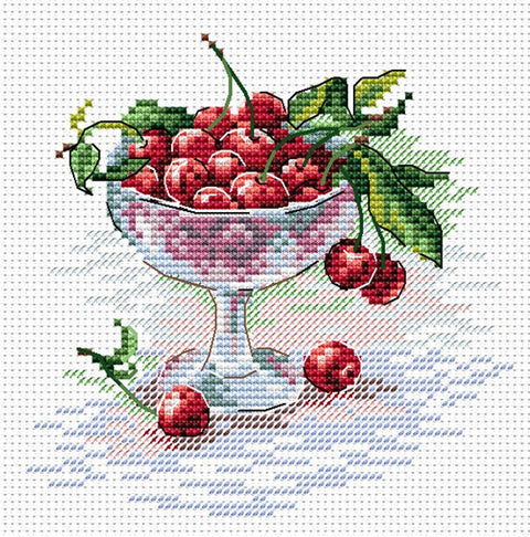 Cross Stitch Kit Cherry Treat SM - 094 - Hobby.lt 🇬🇧