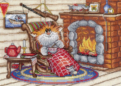 Cross Stitch Kit Cozy Evening SNV - 521 - Hobby.lt 🇬🇧