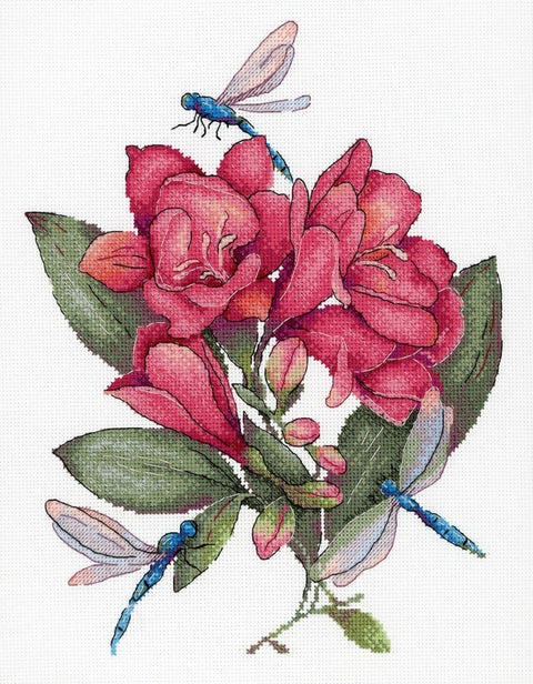 Cross Stitch Kit Delightful Freesia SNV - 670 - Hobby.lt 🇬🇧