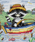 Cross Stitch Kit (Discontinued) Fishing SM - 062 - Hobby.lt 🇬🇧