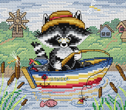 Cross Stitch Kit (Discontinued) Fishing SM-062