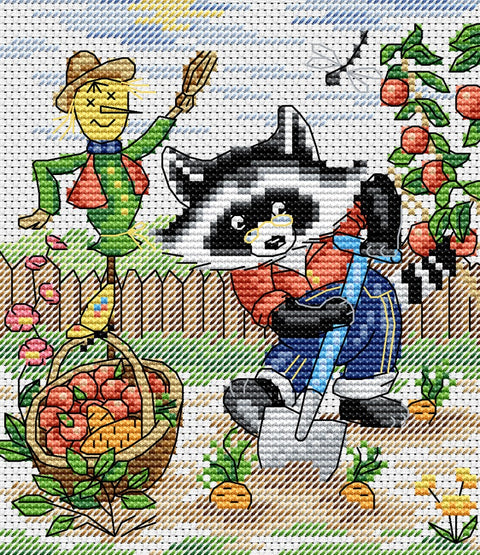 Cross Stitch Kit (Discontinued) Racoon SM-067