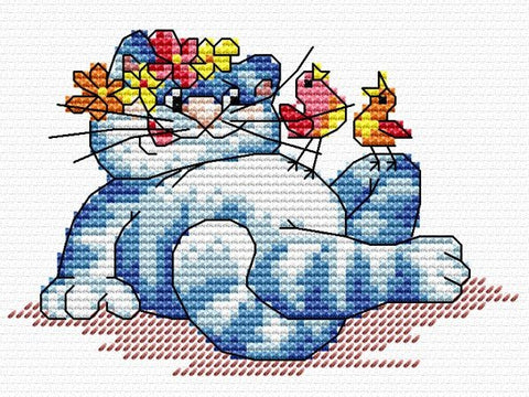 Cross Stitch Kit Do - Re - Meow SM - 025 - Hobby.lt 🇬🇧