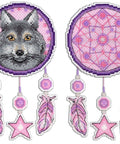 Cross Stitch Kit Dream Catcher - Wolf SR - 303 - Hobby.lt 🇬🇧
