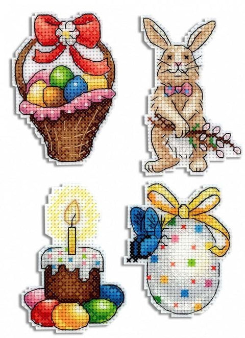 Cross Stitch Kit Easter Joy. Magnets SR - 407 - Hobby.lt 🇬🇧