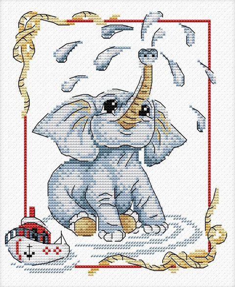 Cross Stitch Kit Elephant SM - 061 - Hobby.lt 🇬🇧