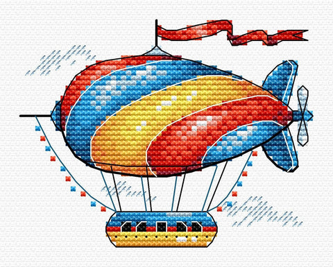 Cross Stitch Kit Fantastic Airship SM - 365 - Hobby.lt 🇬🇧