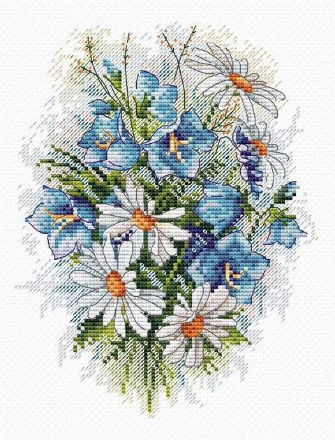 Cross Stitch Kit Field Flowers SM-120