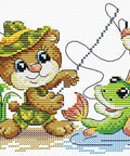 Cross Stitch Kit Fishing Time SM - 051 - Hobby.lt 🇬🇧