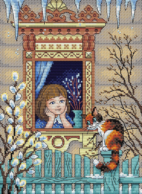 Cross Stitch Kit Five Minutes Before Spring SM - 238 - Hobby.lt 🇬🇧