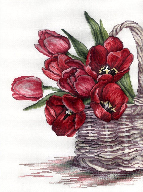 Cross Stitch Kit Flower Happiness SNV - 520 - Hobby.lt 🇬🇧