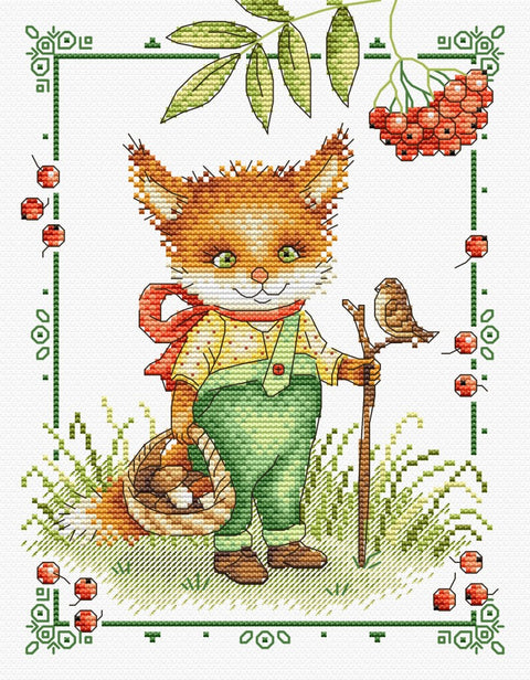 Cross Stitch Kit Fox SM-210