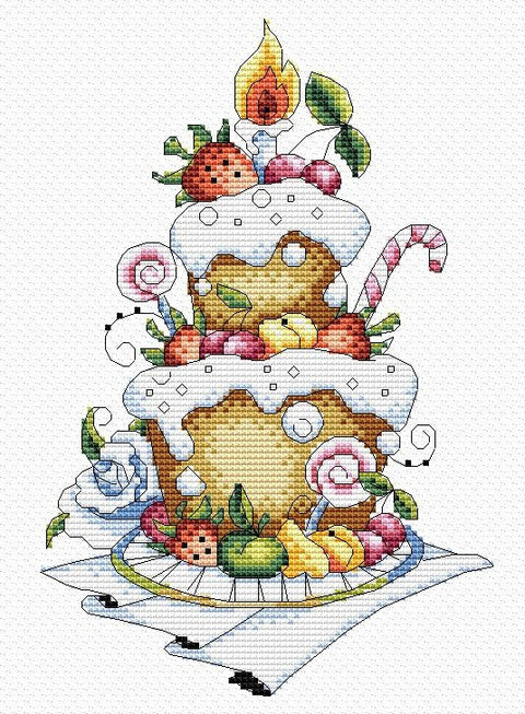 Cross Stitch Kit Fruit Dessert SM - 048 - Hobby.lt 🇬🇧