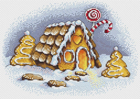 Cross Stitch Kit Gingerbread House SM - 192 - Hobby.lt 🇬🇧