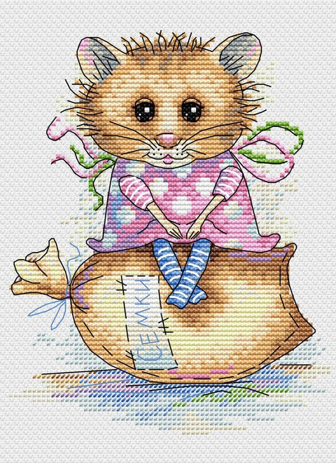 Cross Stitch Kit Hamster SM - 176 - Hobby.lt 🇬🇧