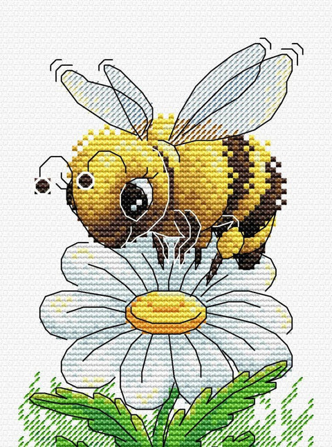 Cross Stitch Kit Hardworking Bee SM - 230 - Hobby.lt 🇬🇧