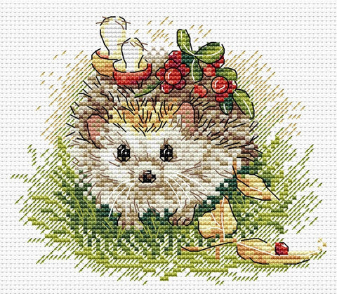 Cross Stitch Kit Hedgehog SM - 129 - Hobby.lt 🇬🇧