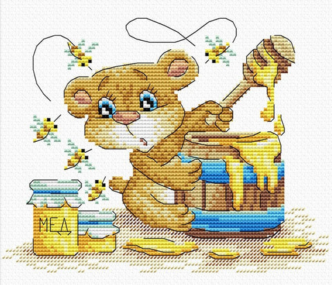 Cross Stitch Kit Honey Time SM - 052 - Hobby.lt 🇬🇧