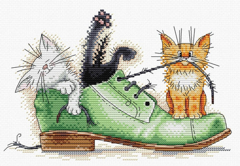 Cross Stitch Kit Kittens SM - 185 - Hobby.lt 🇬🇧