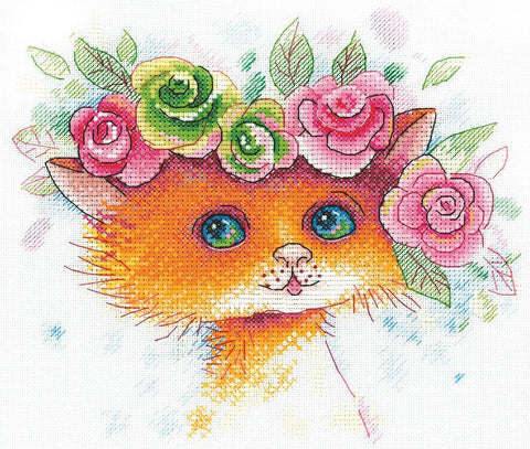 Cross Stitch Kit Meowmoiselle SA - 001 - Hobby.lt 🇬🇧