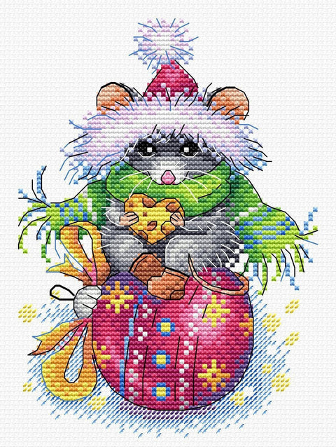 Cross Stitch Kit Mouse’s Holiday SM - 430 - Hobby.lt 🇬🇧