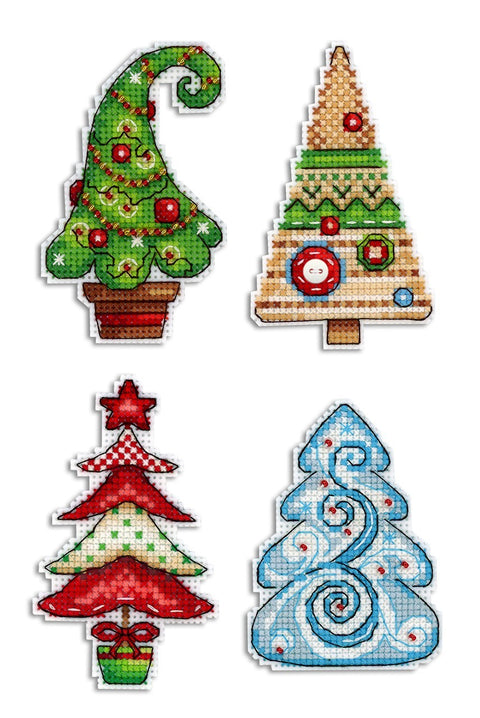 Cross Stitch Kit New Year Beauties. Magnets SR-316