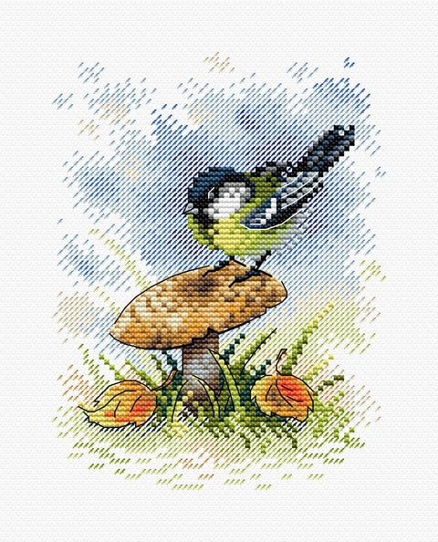 Cross Stitch Kit On the Mushroom Forest Edge SM-389